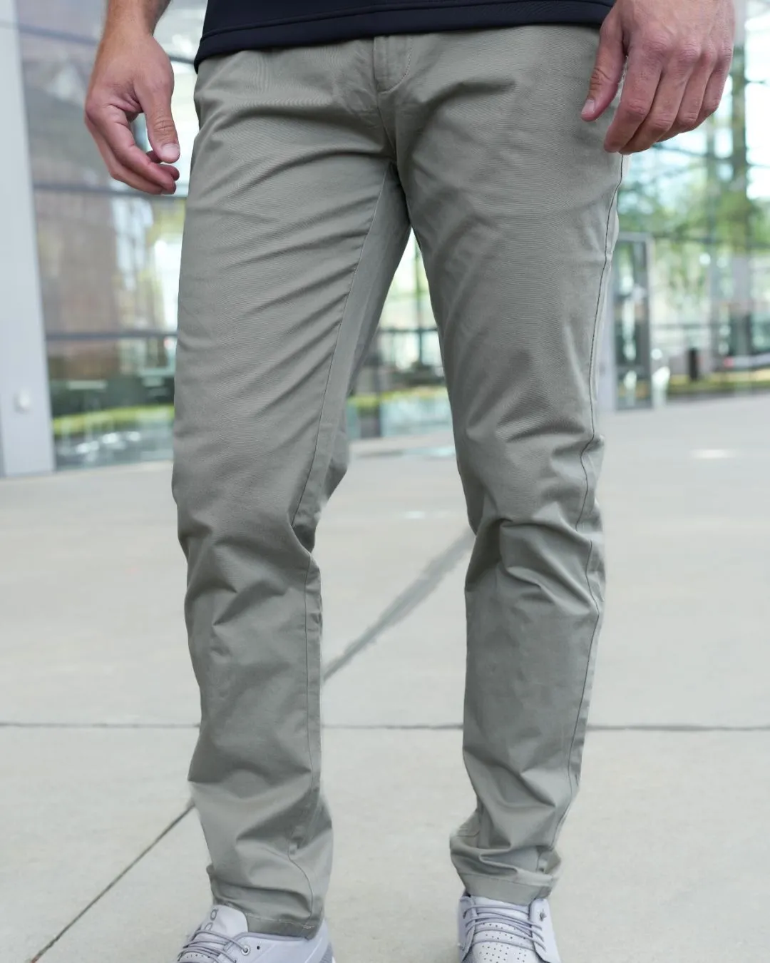 Brushed Stretch Cotton Pants - Final Sale