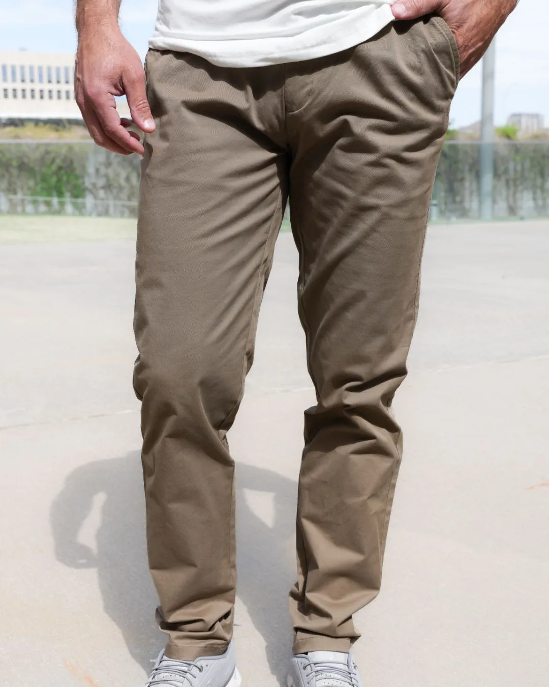 Brushed Stretch Cotton Pants - Final Sale