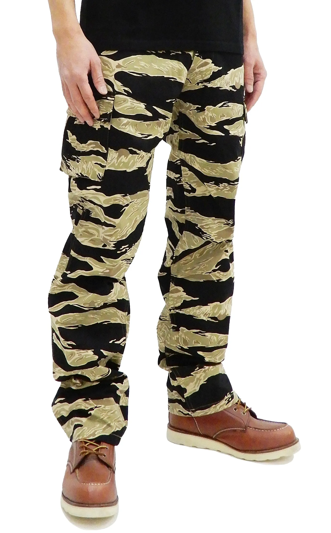 Buzz Rickson Camo Cargo Pants Men's Military Golden Tiger Camouflage Trousers BR41903