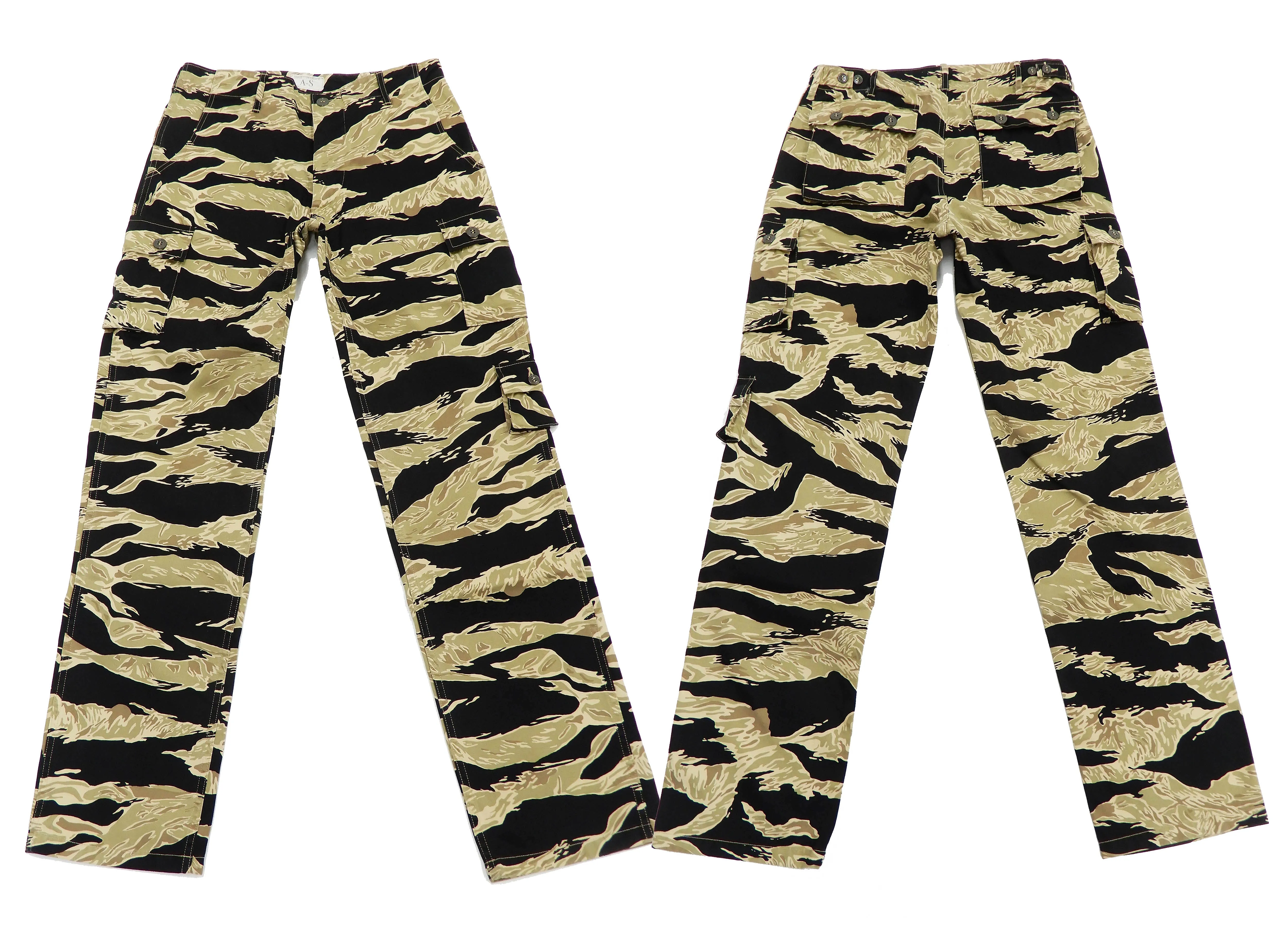 Buzz Rickson Camo Cargo Pants Men's Military Golden Tiger Camouflage Trousers BR41903