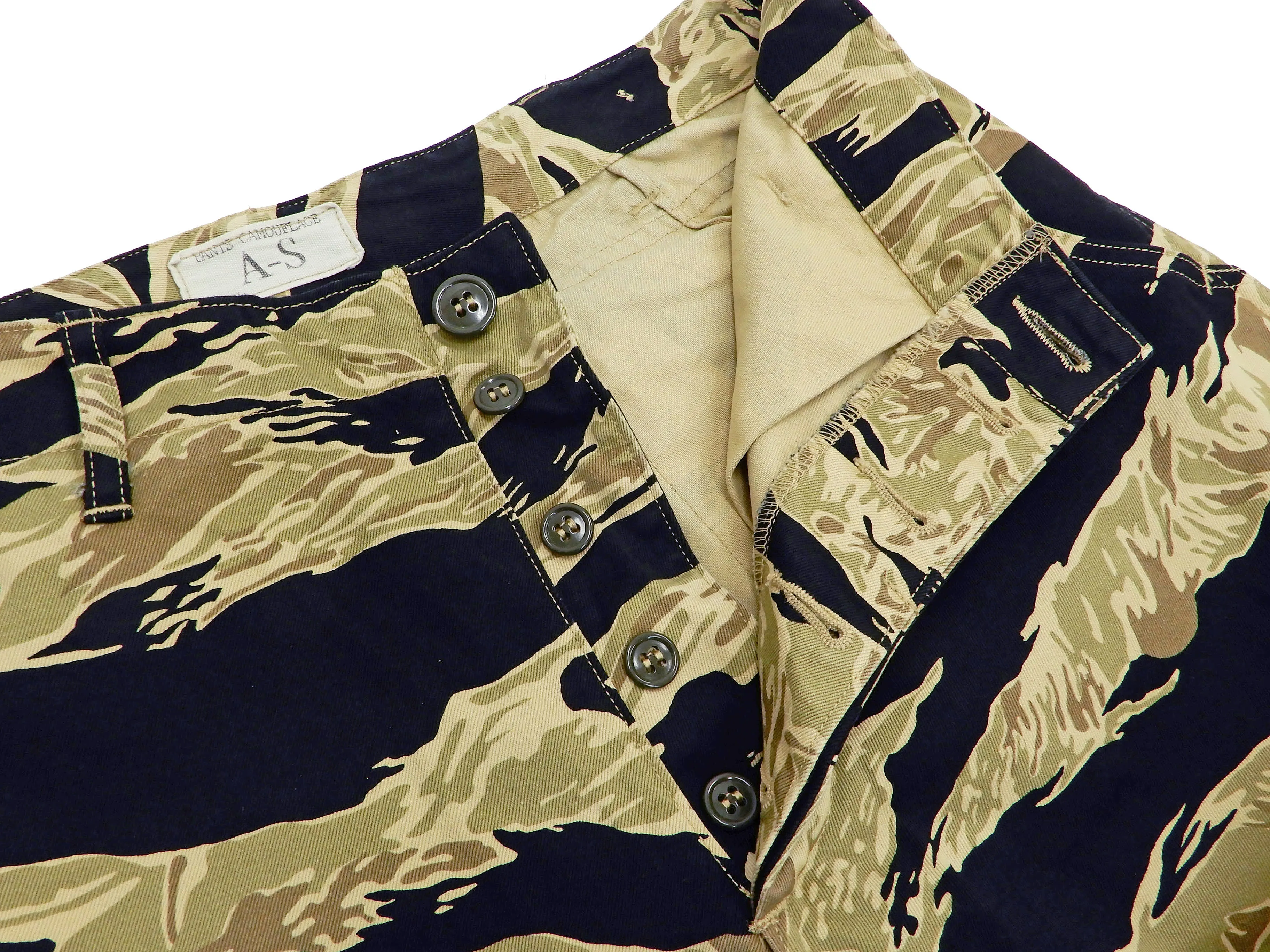 Buzz Rickson Camo Cargo Pants Men's Military Golden Tiger Camouflage Trousers BR41903