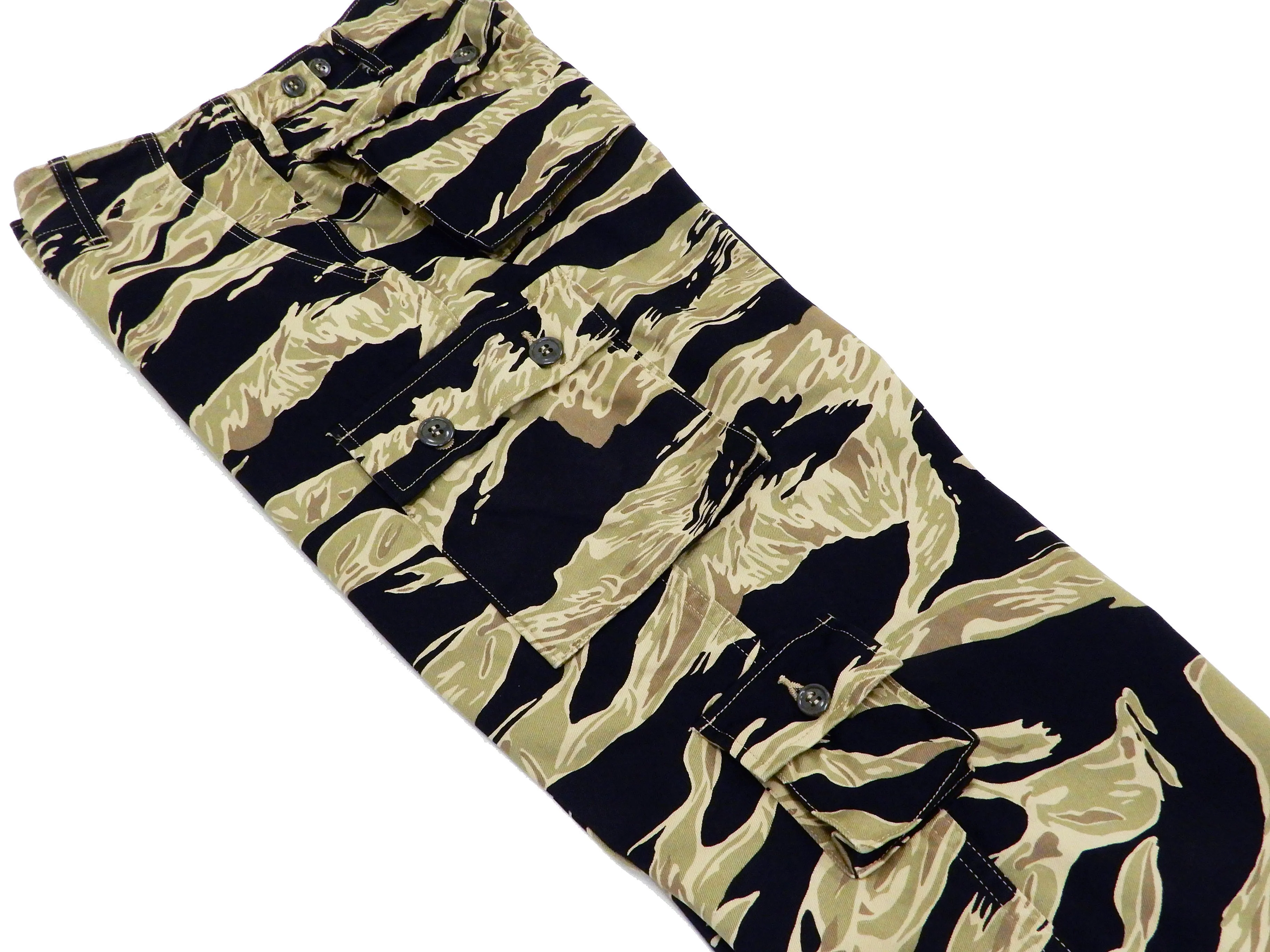 Buzz Rickson Camo Cargo Pants Men's Military Golden Tiger Camouflage Trousers BR41903