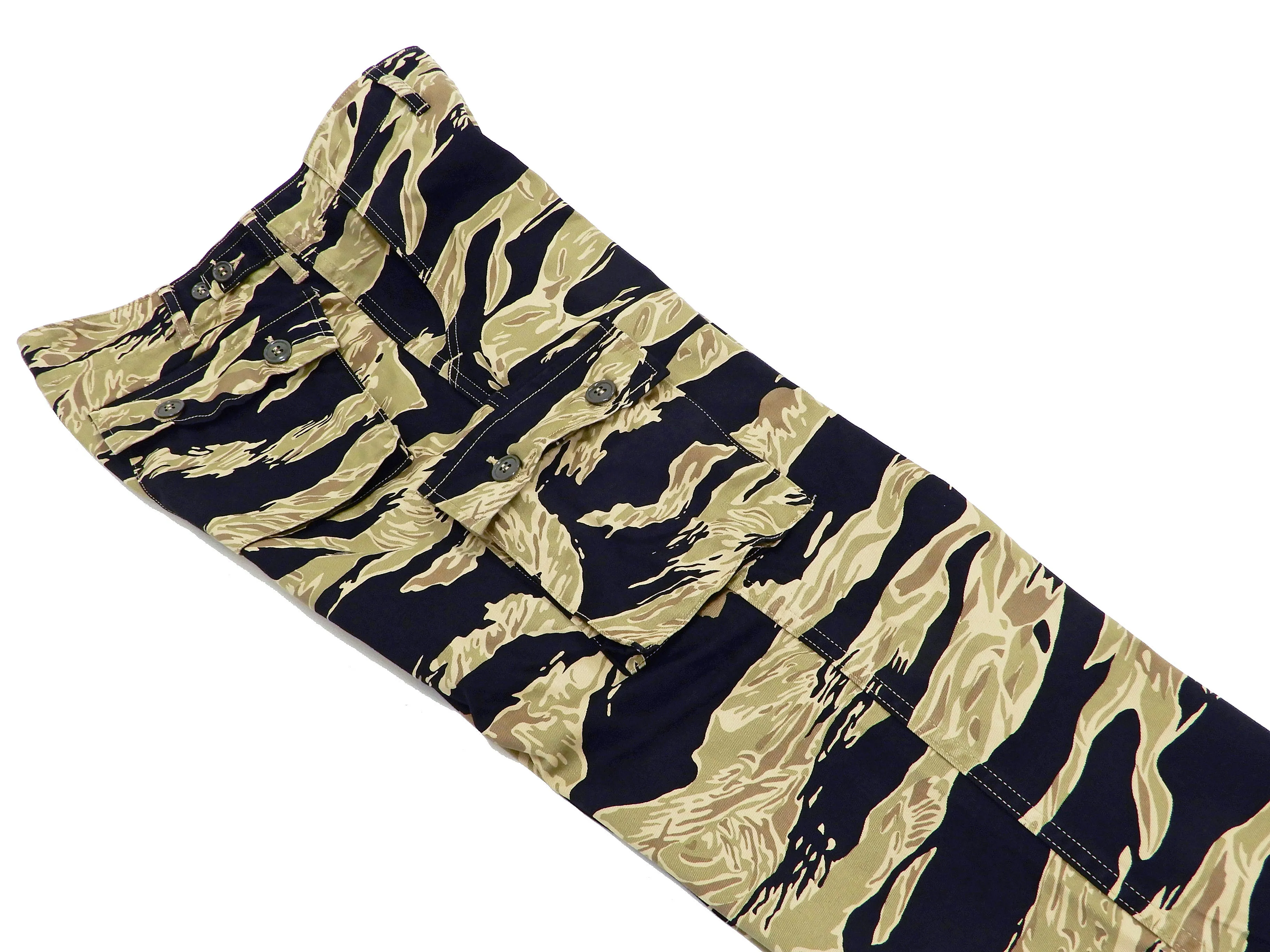 Buzz Rickson Camo Cargo Pants Men's Military Golden Tiger Camouflage Trousers BR41903