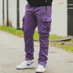 Combat Nylon Joggers Purple