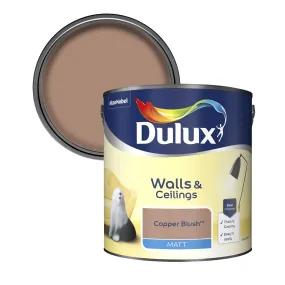 Dulux Matt Emulsion Paint For Walls And Ceilings - Copper Blush 2.5L