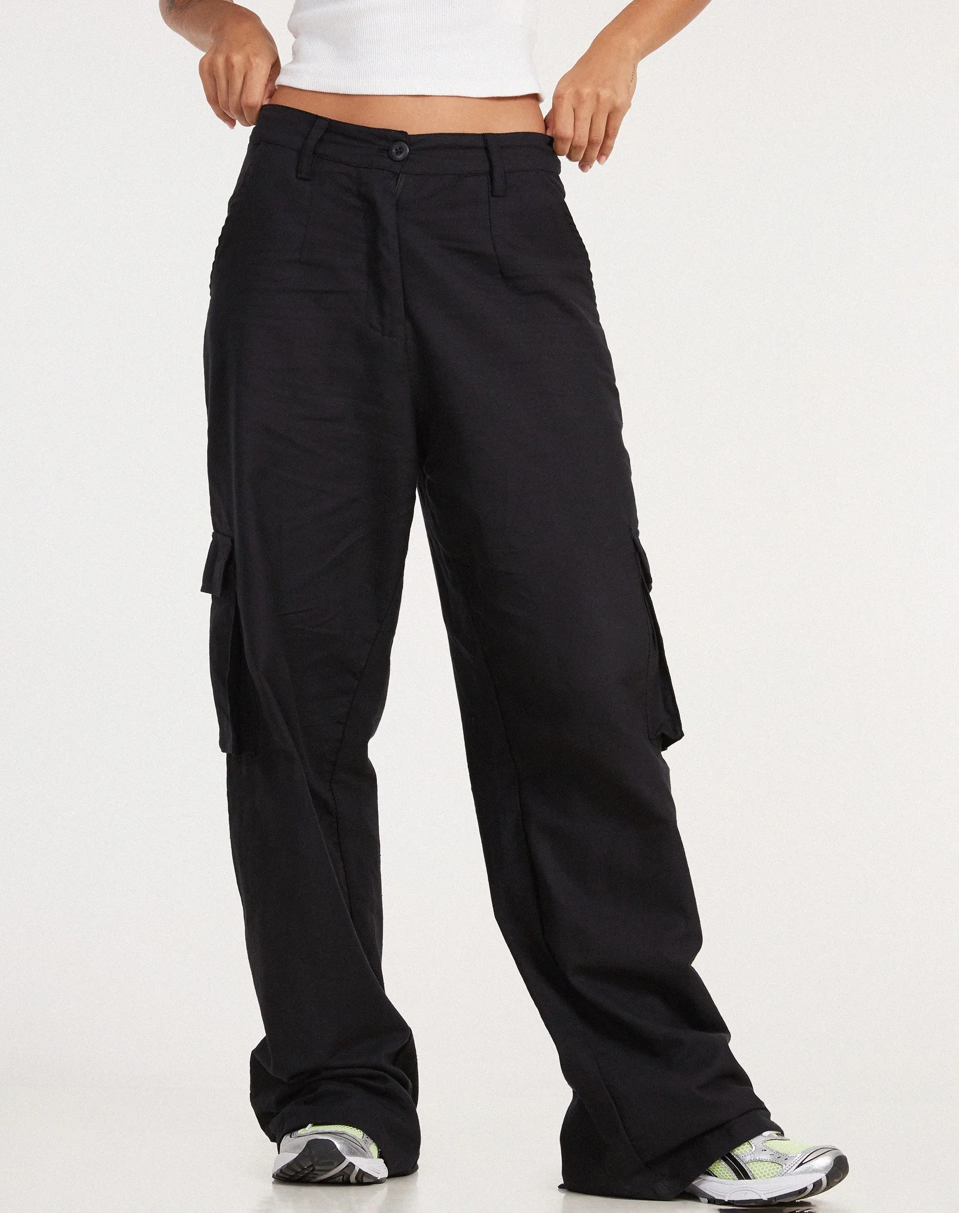 Jita Cargo Trouser in Rami Black