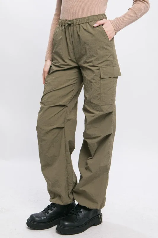 Lena Loose Fit Parachute Cargo Pants // 5 COLORS