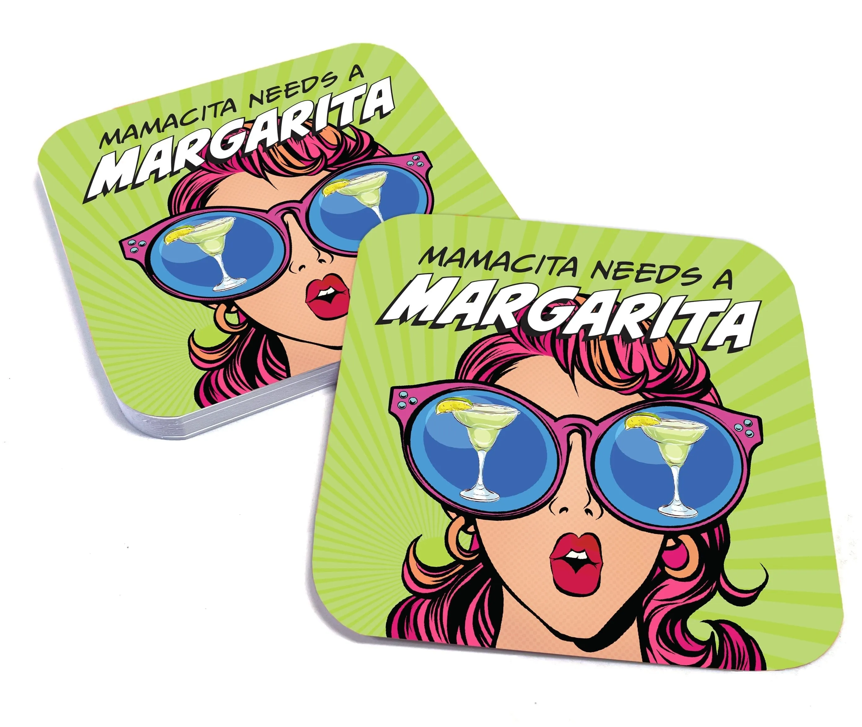 Mamacita Needs a Margarita Paper Coaster Set