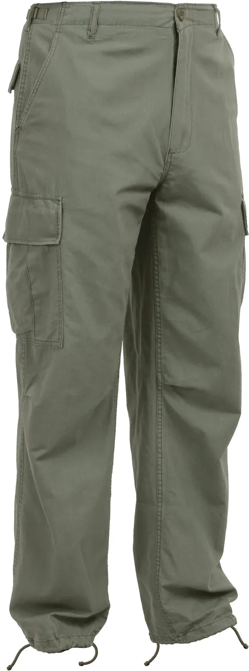 Olive Drab - Military Vintage Vietnam Fatigue Pants