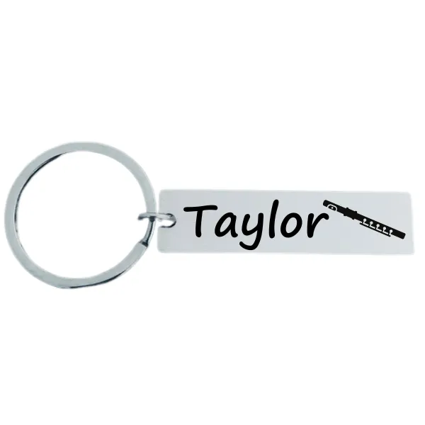 Personalized Flute Keychain