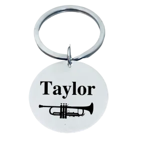 Personalized Trumpet Keychain