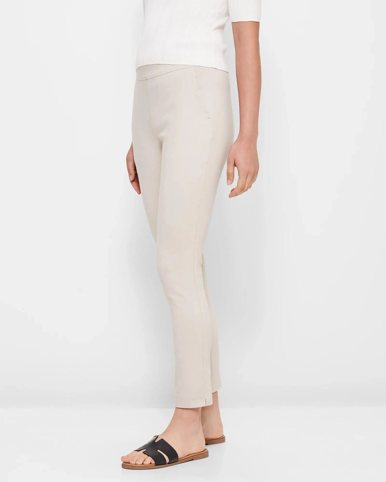 popular  Carrie Ankle Length Bengaline Pants - Preview - Stone