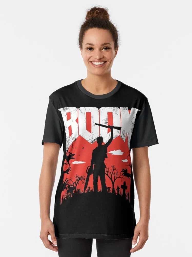 "Boomstick" Evil Dead Graphic T-Shirt