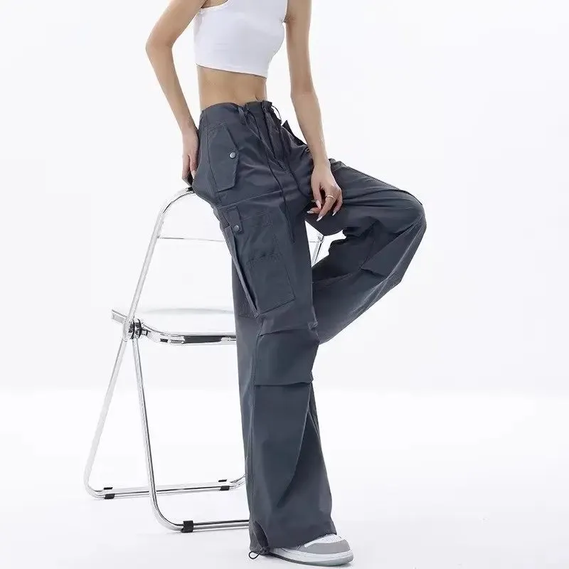 Retro Street Hottie Overalls with Pleats and Cargo Design