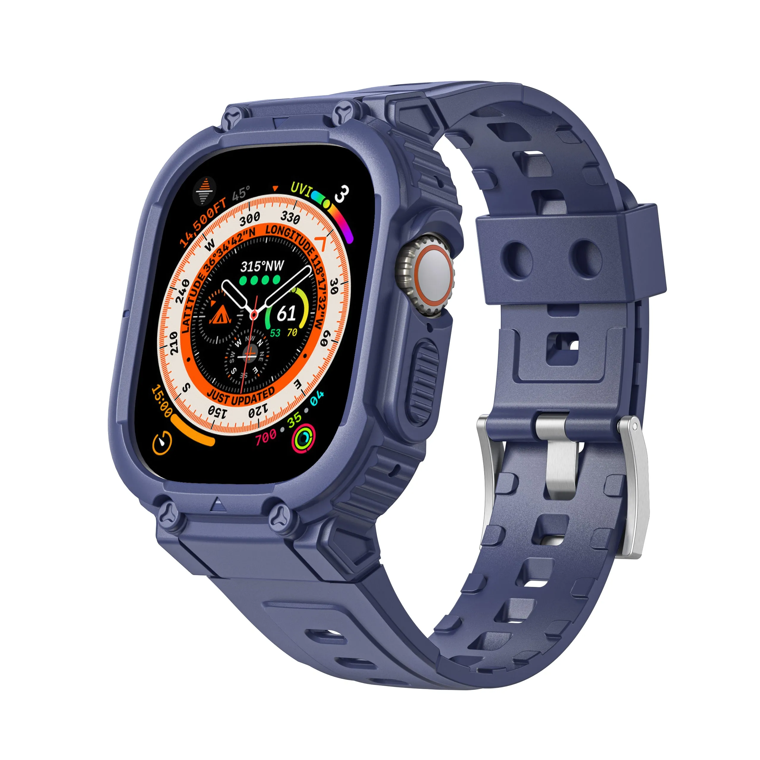 Rugged Sport Bands with Bumper Case for Apple Watch Ultra 49mm