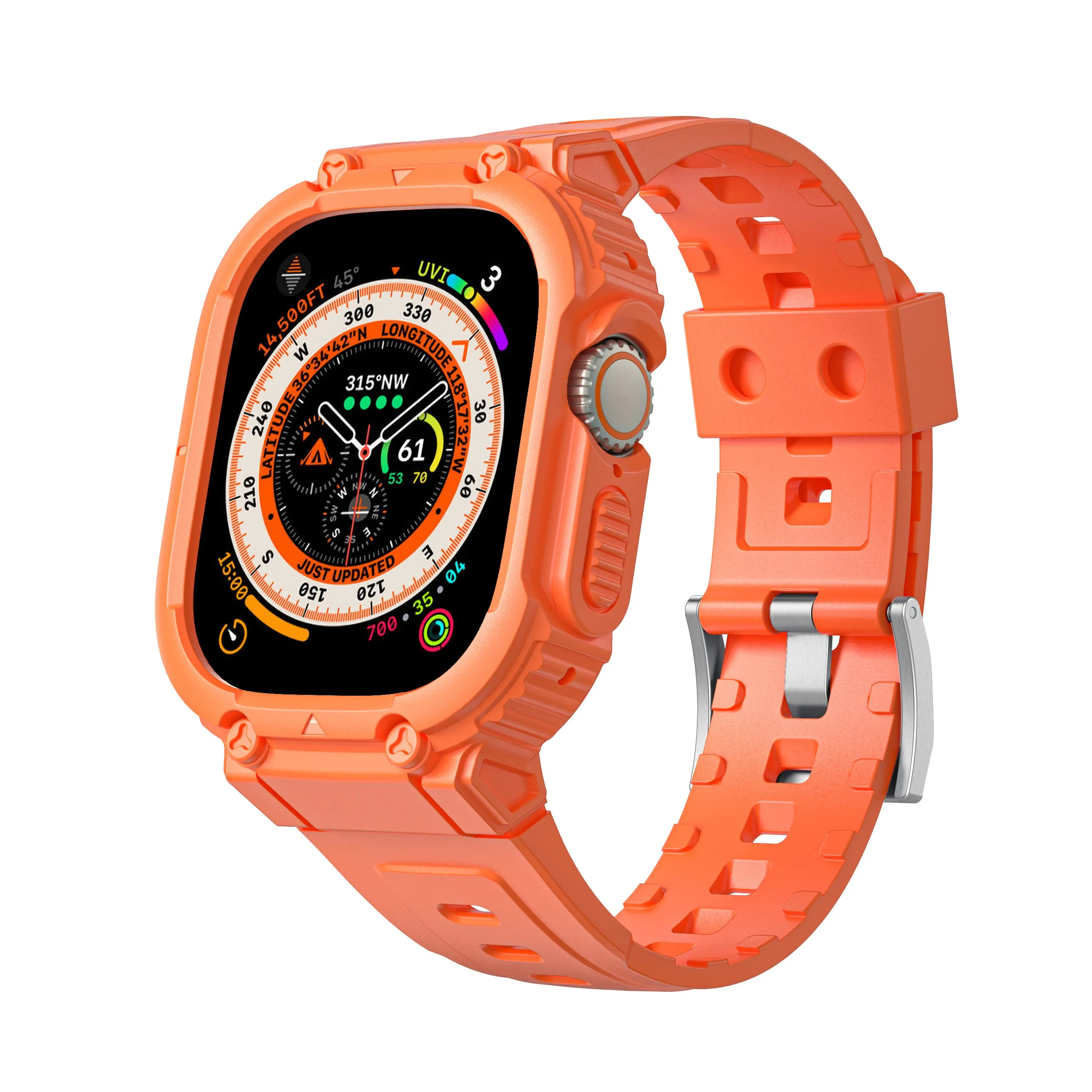 Rugged Sport Bands with Bumper Case for Apple Watch Ultra 49mm