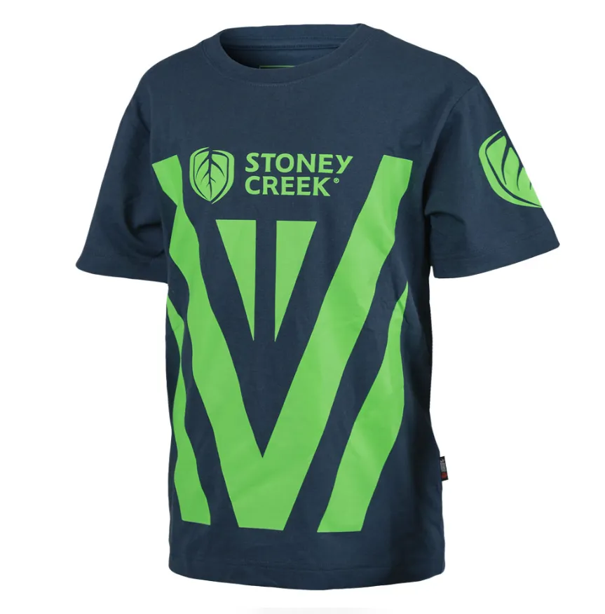 Stoney Creek Kids Loud and Proud Tee - Navy/Lime