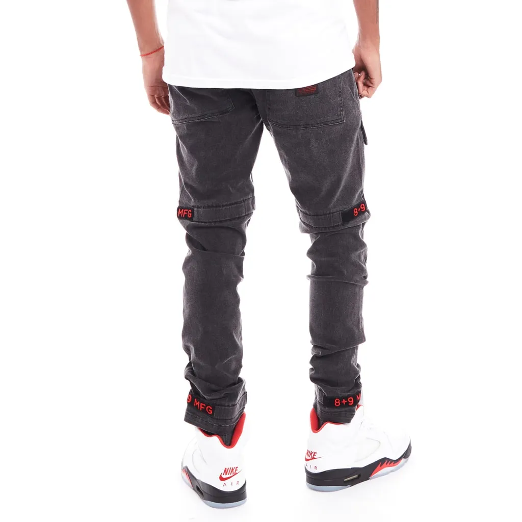 Strapped Up Slim Utility Pant Vintage Wash Red