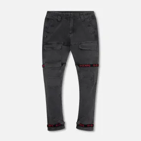 Strapped Up Slim Utility Pant Vintage Wash Red