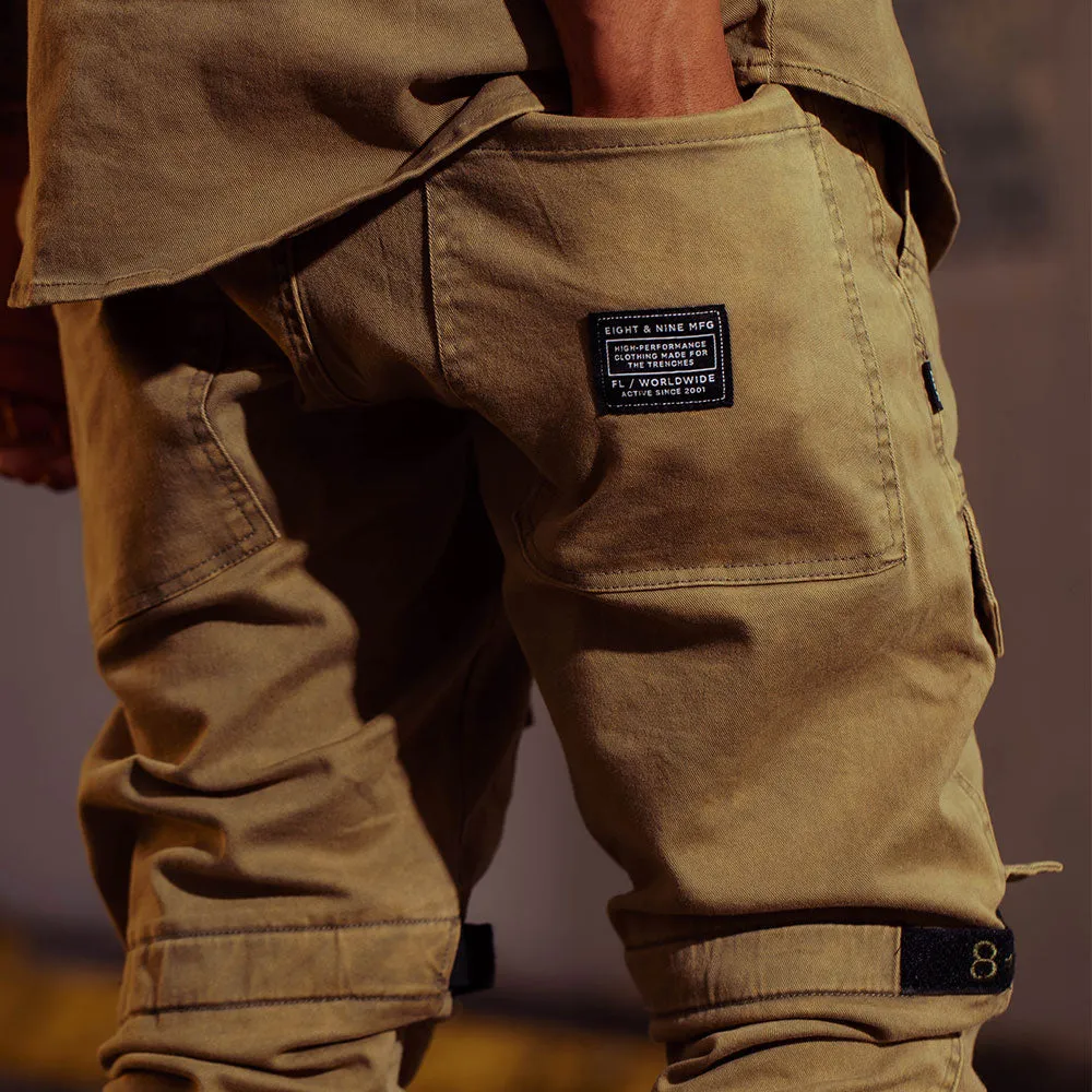 Strapped Up Vintage Washed Utility Pants Olive