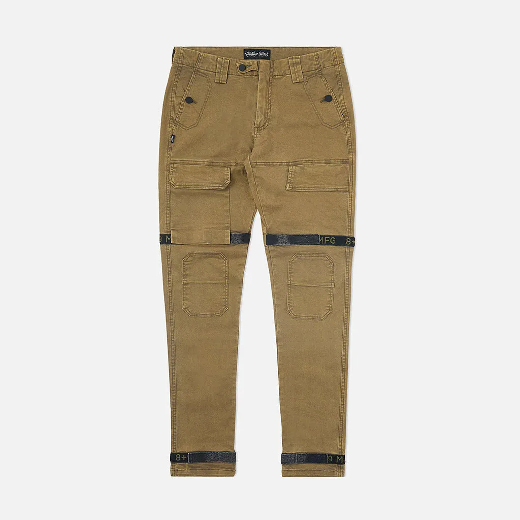 Strapped Up Vintage Washed Utility Pants Olive