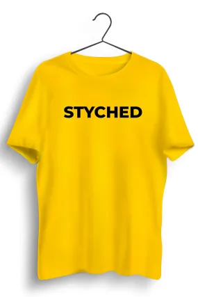 Styched Font Yellow Tshirt